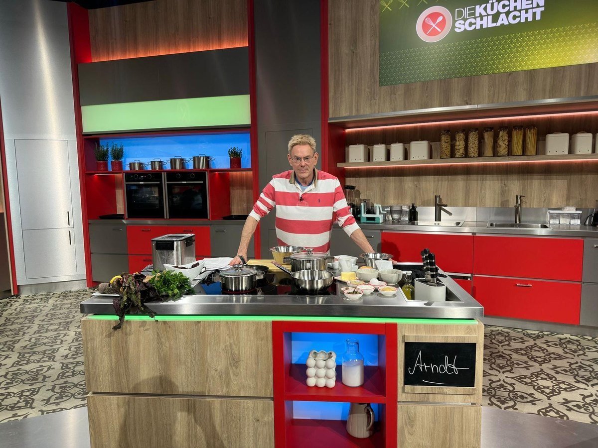Arndt Floto op de set van het ZDF-programma ‘Die Küchenschlacht’